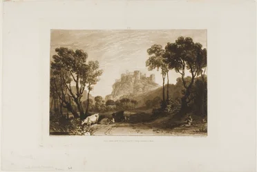 Le château au-dessus des prés, planche 8 de Liber Studiorum