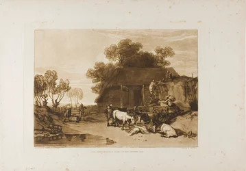 La cour de paille, planche 7 de Liber Studiorum