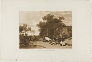 La Cour de Paille, planche 7 de Liber Studiorum