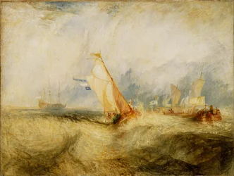 Van Tromp en mer pour plaire à ses maîtres - Navires en mer se mouillant bien