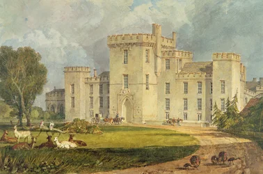 Vue de Hampton Court depuis le nord-ouest, c.1806
