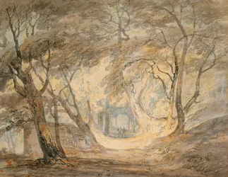 Scène boisée avec figures, vers 1798