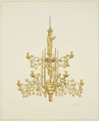 Chandelier en laiton dans l