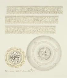 Détails du bol Mazer et de la Tazza