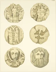 Pierres de voûte dans le plafond de l