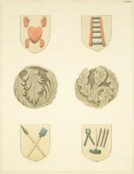 Pierres de voûte dans le plafond de l
