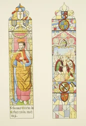 Deux vitraux formant la fenêtre de l
