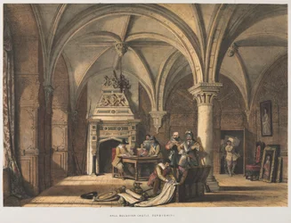 Hall, Château de Bolsover, Derbyshire