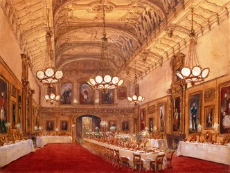St Georges Hall, Château de Windsor, 1844