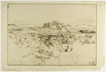 Athènes depuis le mont Lybacettus