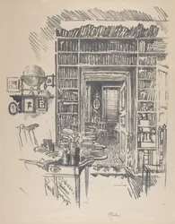 Salle de livres chez Dr. Wister