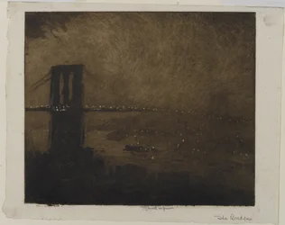 Pont de Brooklyn la nuit, 1922