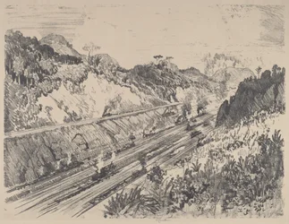 Regardant vers le Cut depuis Bas Obispo, 1912