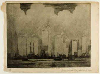 N.Y. à partir de 23rd St. Ferry - dans la brume d