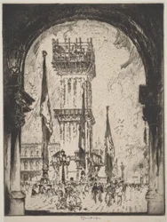 Reconstruction du campanile, Venise, no I