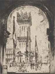 Reconstruction du Campanile, Venise, No.I