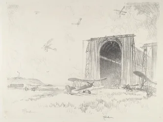 Le hangar à ballons, 1916