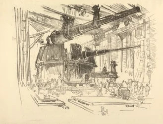 La série de guerre anglaise : W. 448 Montage des canons dans les tourelles