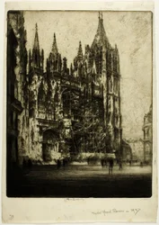 La façade ouest, cathédrale de Rouen