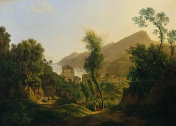 Vue de la ville de Vietri avec vue sur le golfe de Salerne