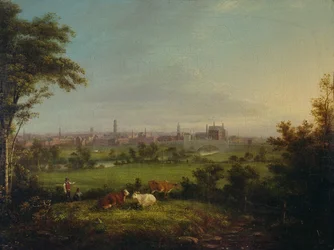 Leeds depuis les prés, c.1825