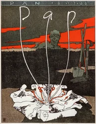 Art. Pan, magazine de style Art nouveau. Affiche de Joseph Sattler, Allemagne, vers 1895
