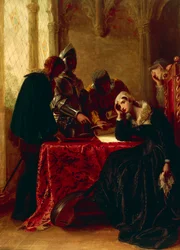 Abdication de Marie Stuart au château de Loch Leven, vers 1850