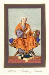 Aldhelm, évêque de Sherborn c.639-709 (gravure)