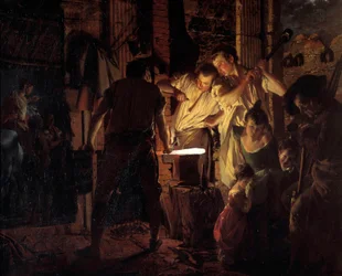 Atelier de maréchal-ferrant au 18e siècle