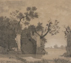 Paysage avec ruines