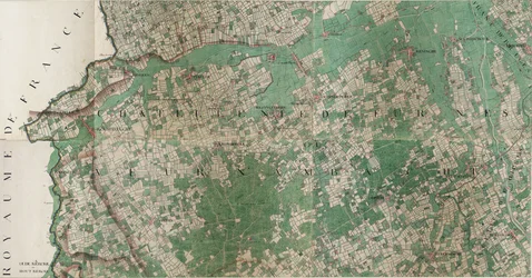 Carte de Stavele - Roesbrugge-Haringe (Stavele), Belgique par Joseph de Ferraris (1726 – 1814)