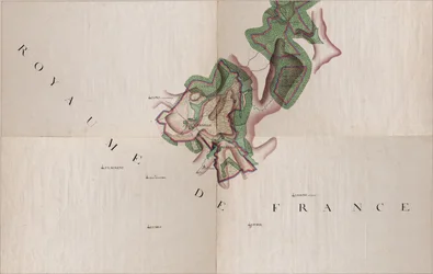 Carte de Gernelle, Belgique par Joseph de Ferraris (1726 – 1814)