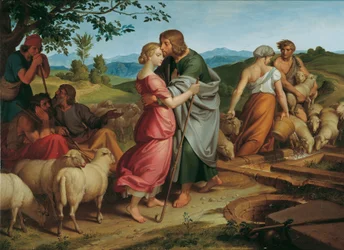 Jacob rencontre Rachel près des troupeaux de son père