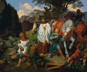 Rodolphe de Habsbourg et le prêtre
