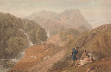Paysage arcadien avec bergers