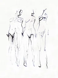 Trois silhouettes élégantes