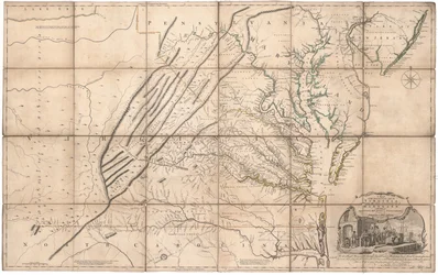 Carte de la partie habitée de la Virginie par Fry et Jefferson