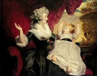 Georgiana, duchesse de Devonshire avec sa fille en bas âge, Lady Georgiana Cavendish