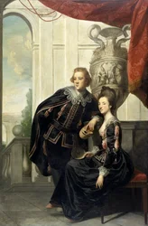 Sir Watkin Williams-Wynn et Lady Henrietta Williams-Wynn (Somerset), son épouse, en costume de cérémonie