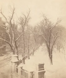 Scène de neige à Boston Common