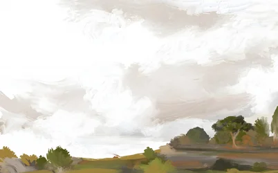 Paysage impressionniste serein