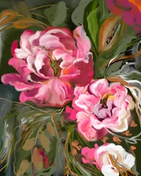 Fleurs roses éclatantes