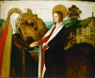La Visitation (peinture sur bois)