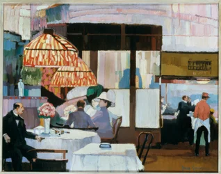 Dans un café