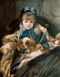 Jeune fille et son chien