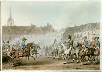 Les souverains allies apres la bataille de Leipzig