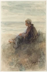 Fille sur les dunes