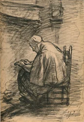 Étude pour Vieillesse honorée, vers 1881
