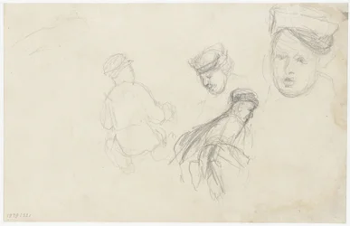 Quatre croquis de figures