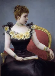 Portrait de Maria Cristina de Teschen, connue sous le nom de Maria Cristina de Habsbourg (1858-1929), Archiduchesse d